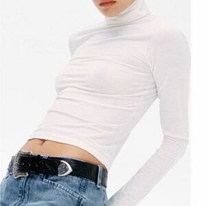 Re/Done Long-Sleeve Turtleneck Slim Top